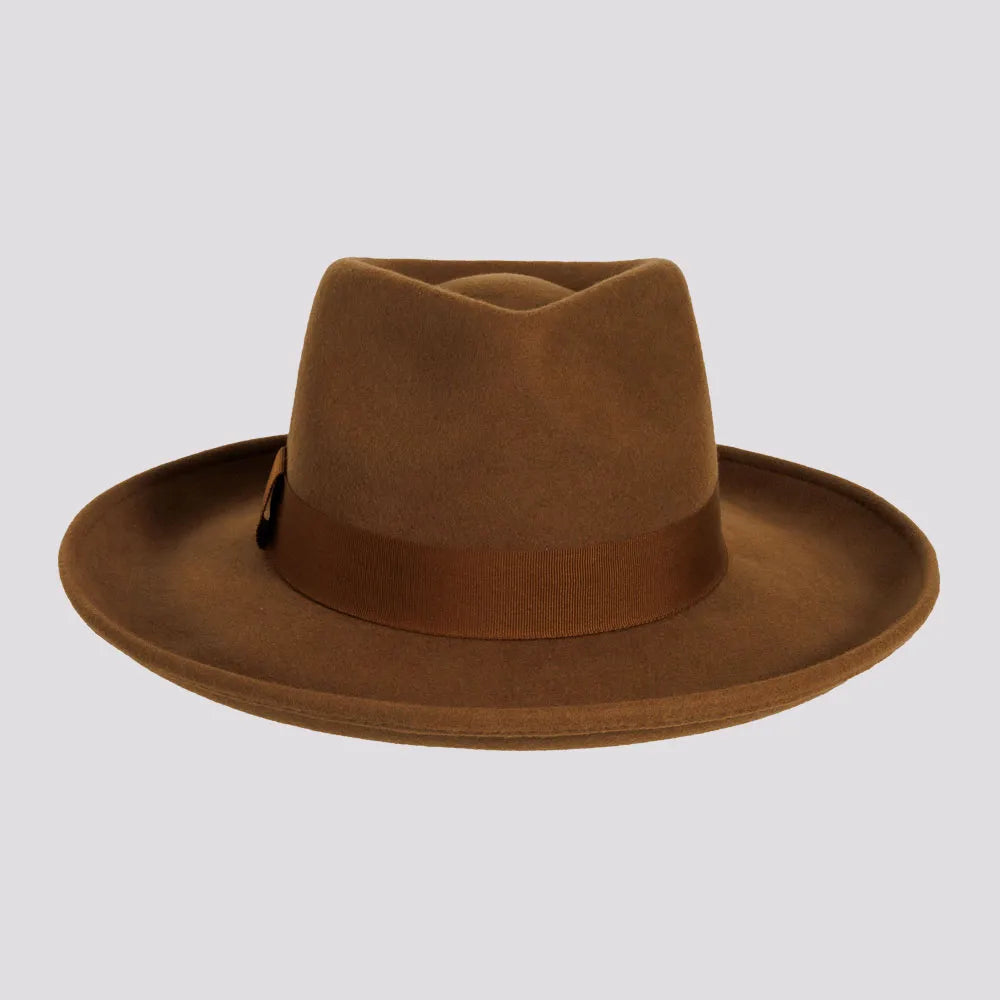 Oakley Pecan Felt Fedora American Hat Makers Front