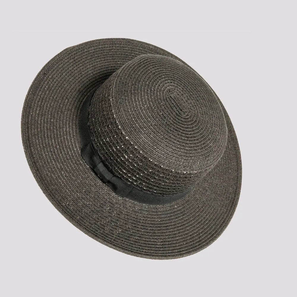 Rialto Black Straw Sun Hat American Hat Makers Top