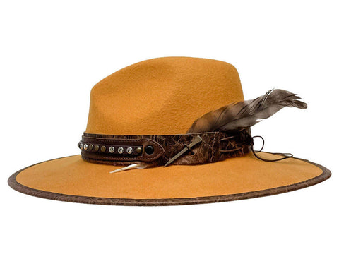 Mustard Sunrise Fedora made by American Hat Makers