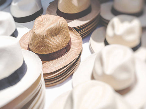 A group of Panama Straw Hats