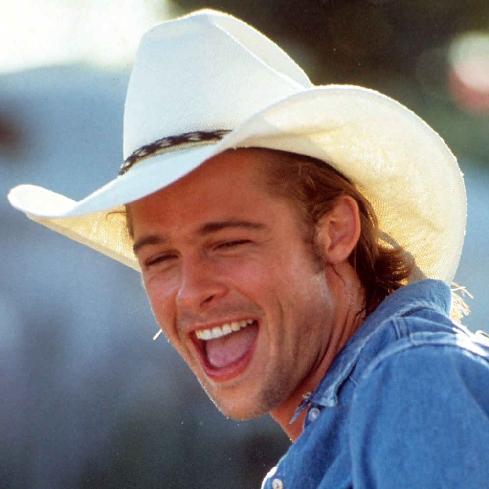 Brad Pitt wearing a men’s straw cowboy hat in Thelma & Louise