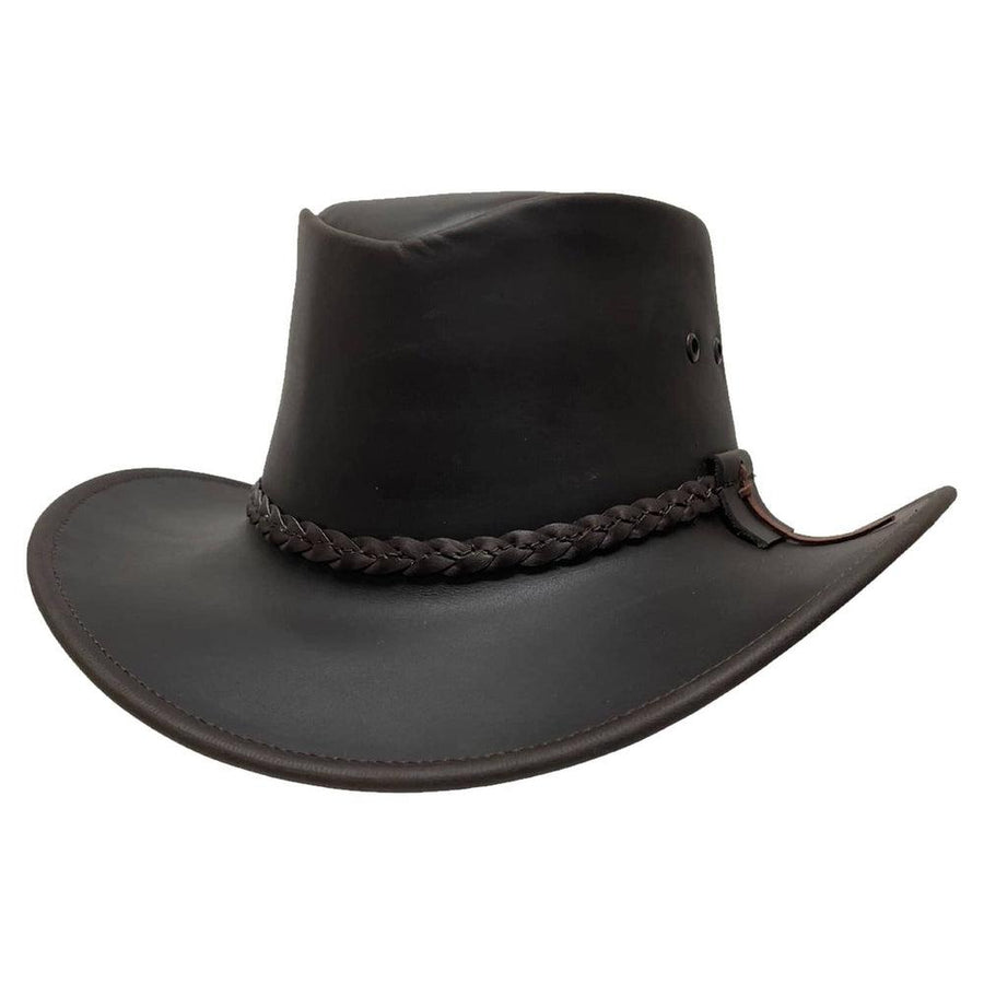 Mens Leather Hat - The Bushman Outback by American Hat Makers