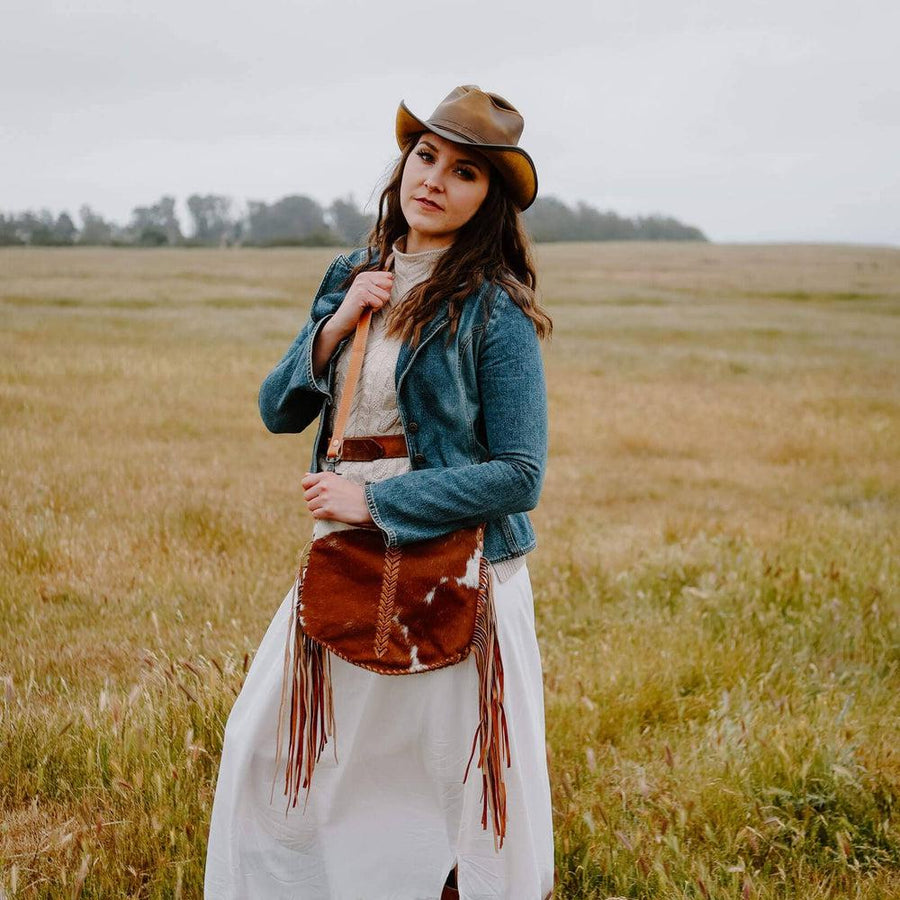 The Women's Cyclone Weatherproofed Leather Cowboy Hat – American Hat Makers