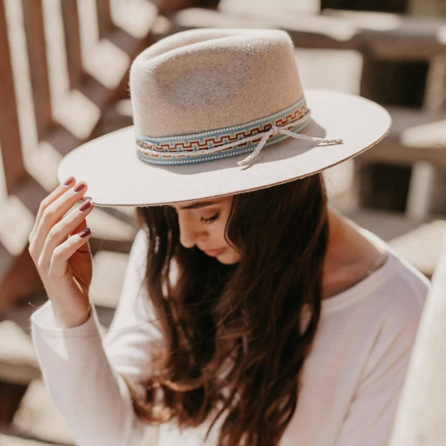 Maldives Moon - Womens Wide Brim Felt Hat by American Hat Makers