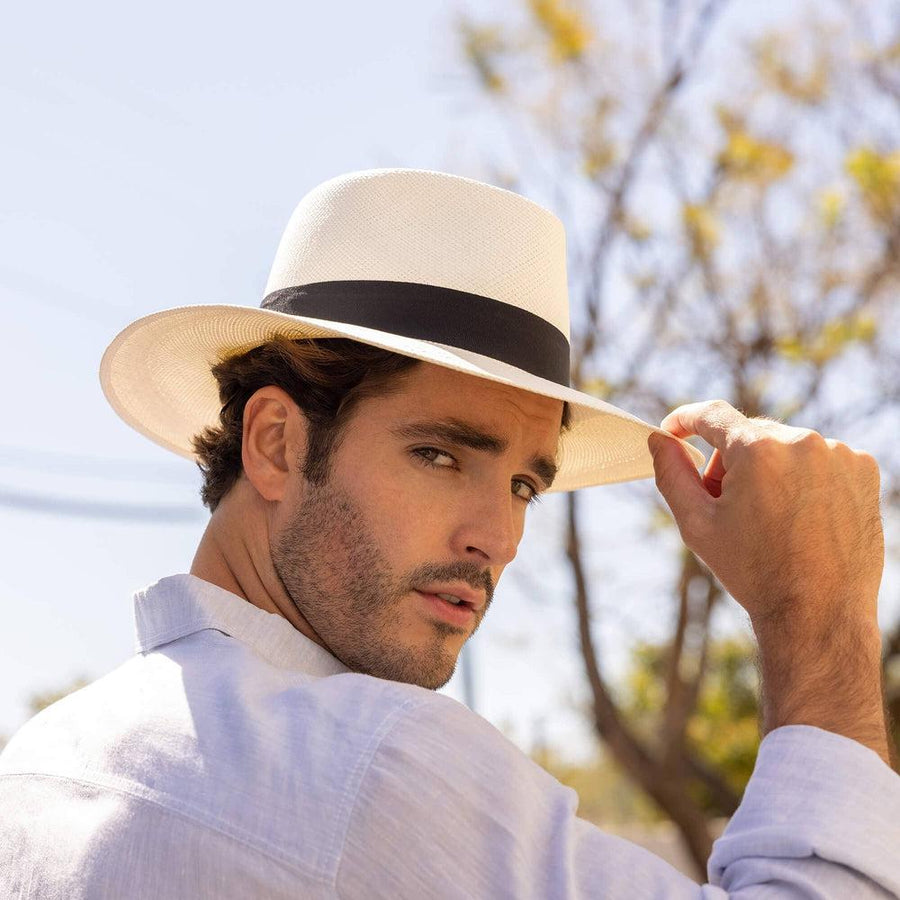 je bent moeilijk Architectuur Medellin - Men White Panama Fedora Hat – American Hat Makers