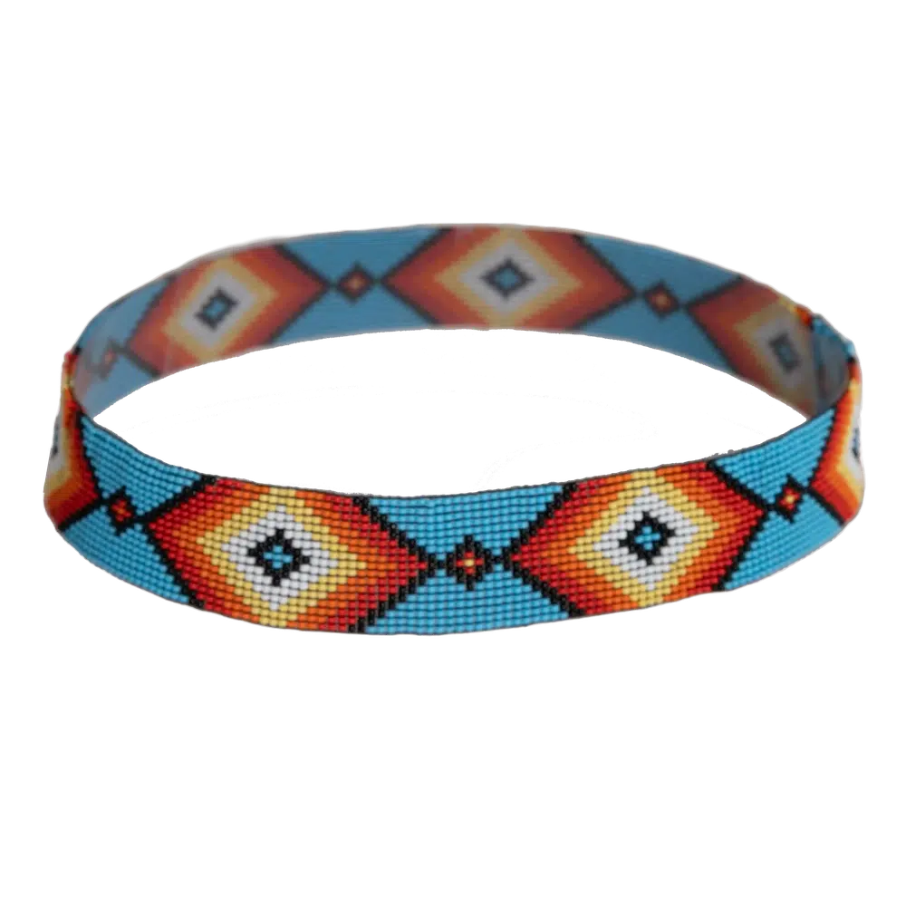 shawnee multicolor beaded hatband americanhatmakerscopy