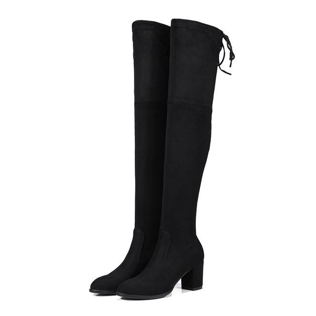 ladies knee high snow boots