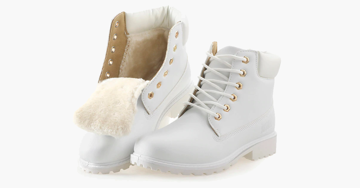 white winter boots