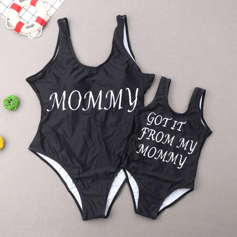 black swimming costume kids