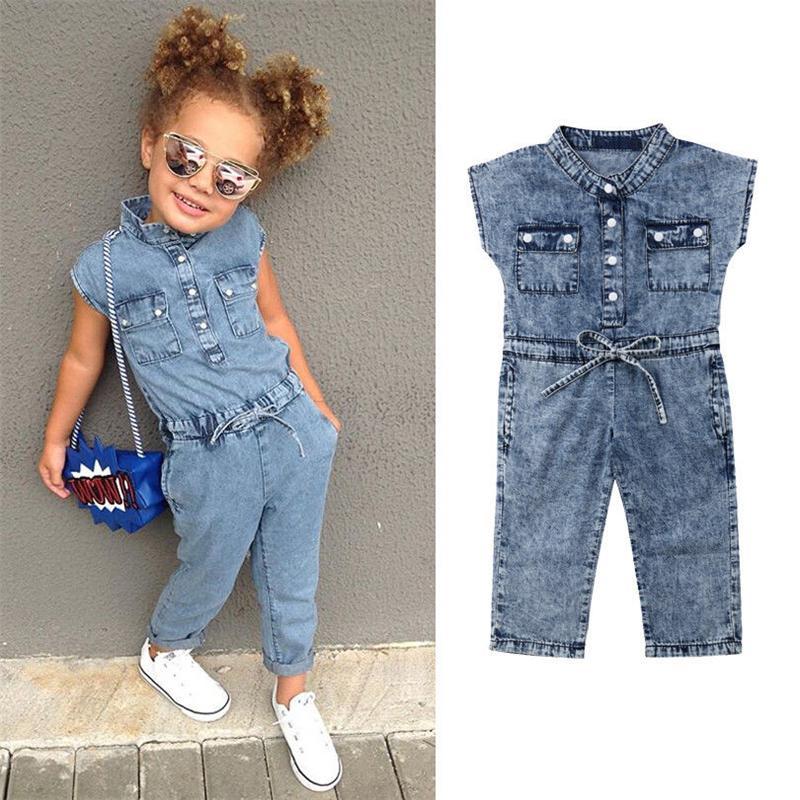 jeans romper for baby girl