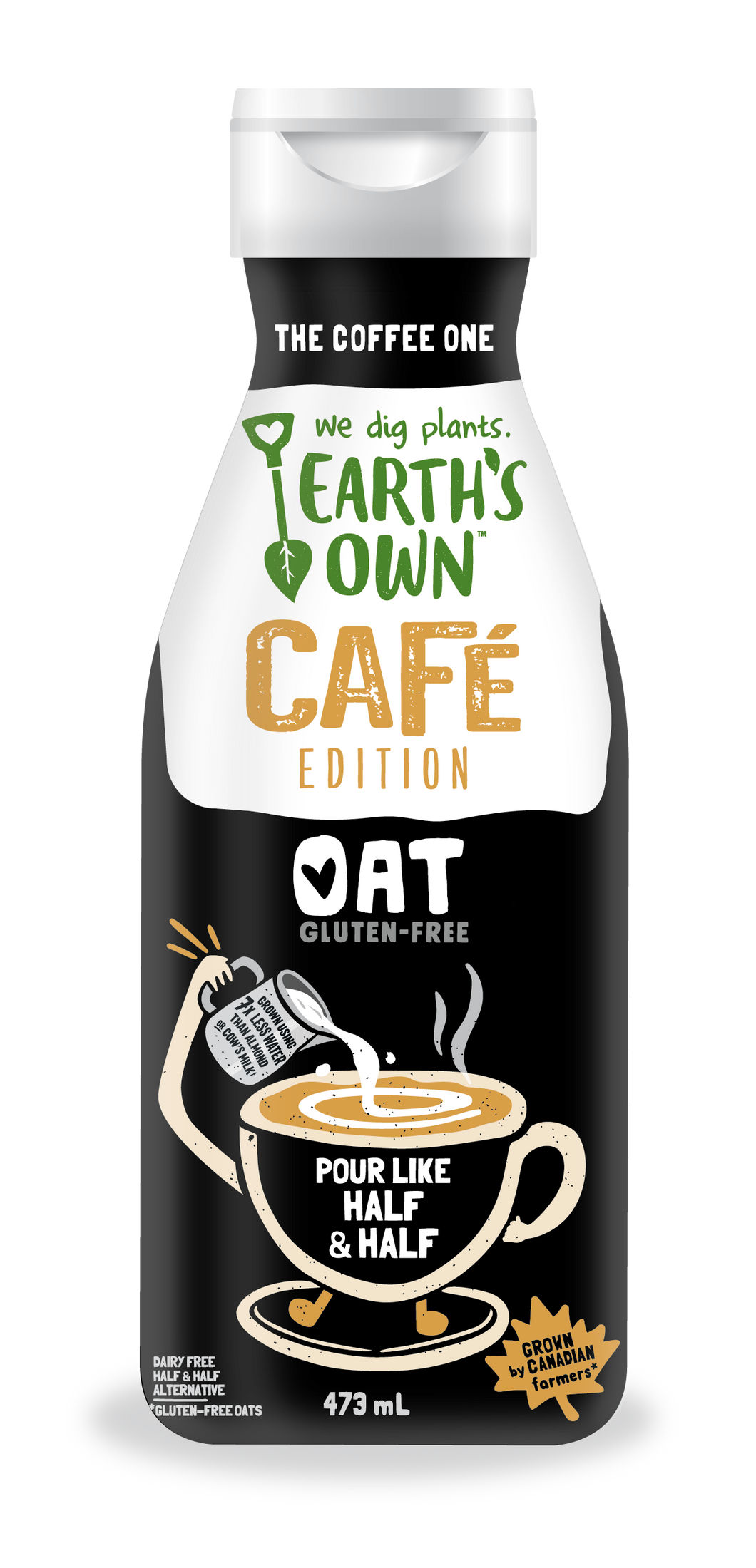 Earth S Own Cafe Oat Creamer Half Half 473ml Body Fuel Organics