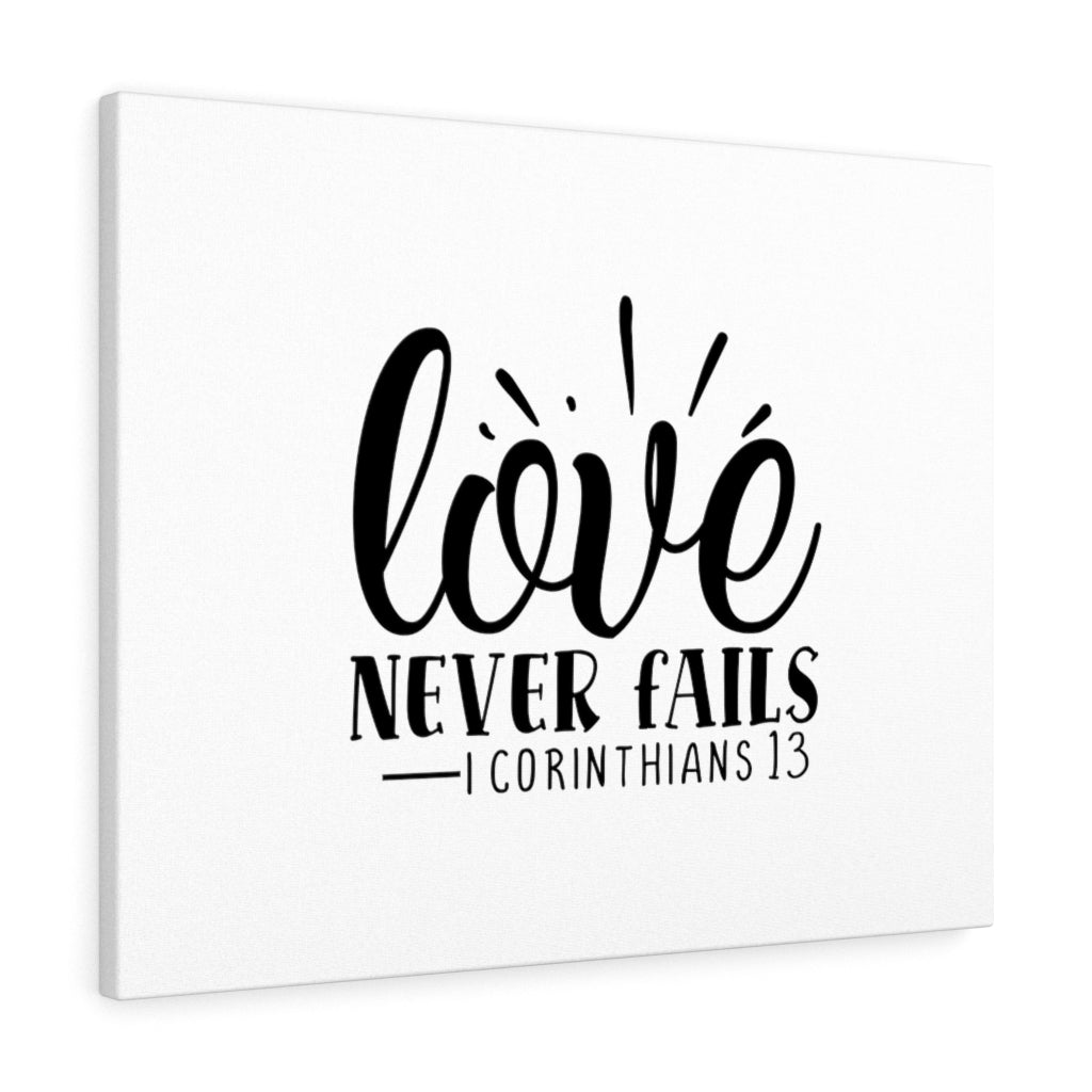 Scripture Walls Love Never Fails Corinthians 13:7 Bible Verse Canvas C -  Express Your Love Gifts