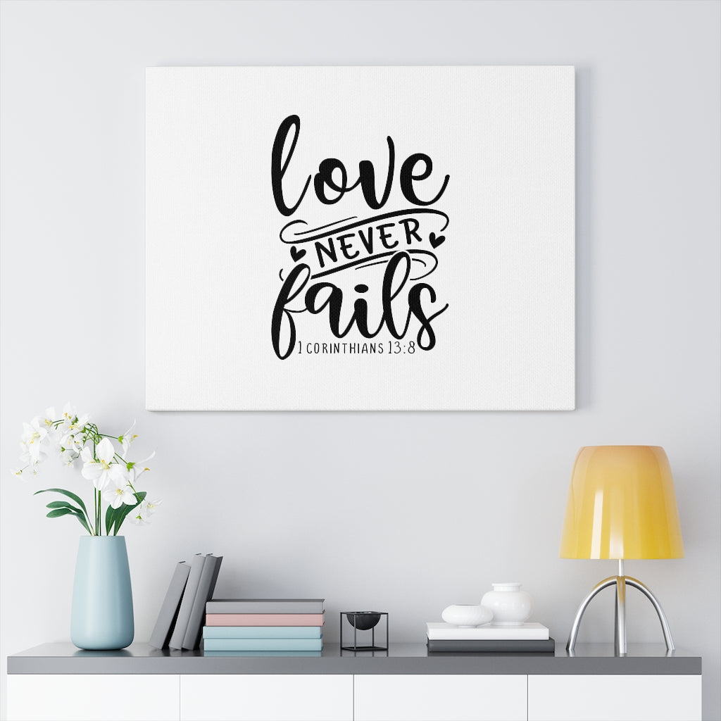 Scripture Walls Love Never Fails 1 Corinthians 13:4-8 Christian Wall A -  Express Your Love Gifts