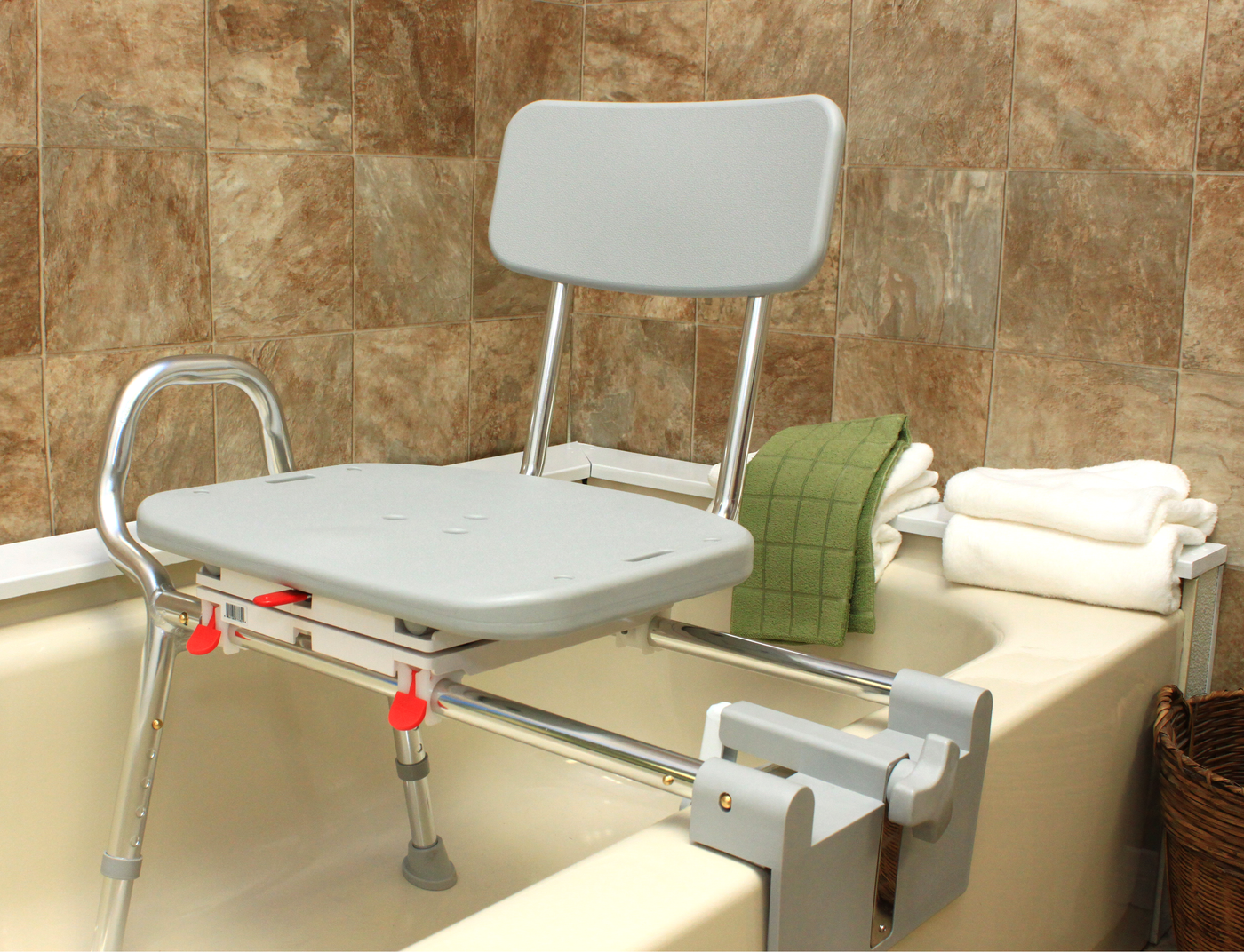 tub mount swivel sliding bench