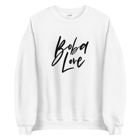 BOBA LOVE CREW NECK SWEATSHIRT — Boba Love - Bubble tea apparel ...