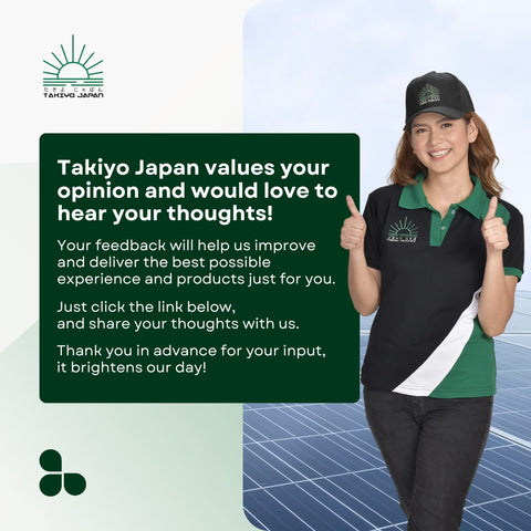 Takiyo Japan Solar Lights CUSTOMER FEEDBACK & SUGGESTION PAGE