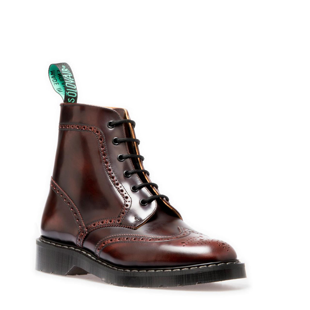 burgundy brogue boots