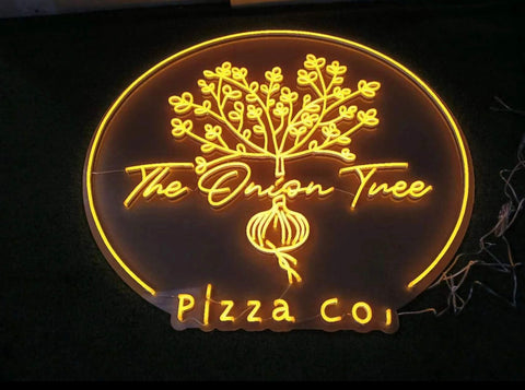 custom logo lighted sign for restaurant