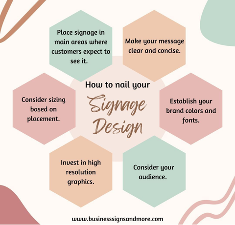 Sign design tips and how to's infographic