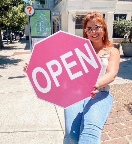 open business sign