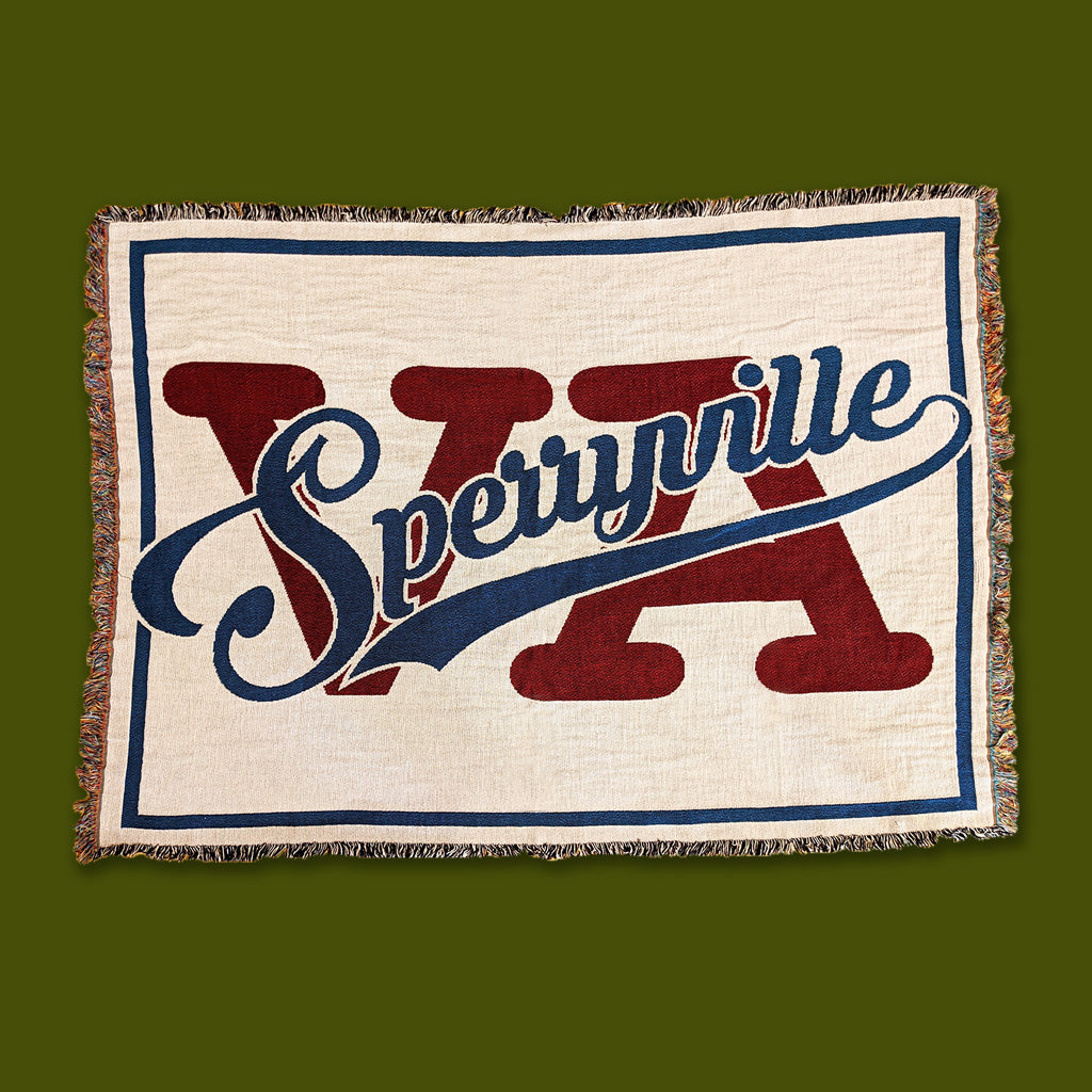 Sperryville Script Blanket - Red / White / Blue