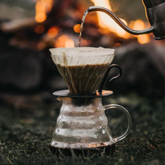 make pour over coffee while camping