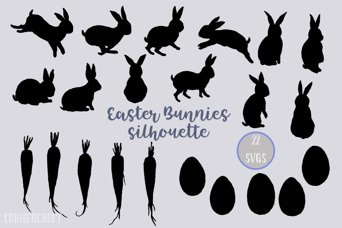 Download Easter bunny silhouette, Watercolor Easter bunnies Vector ...