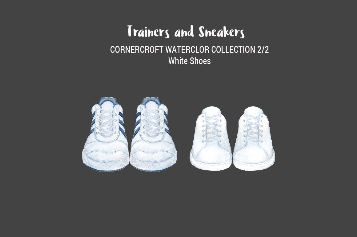 Watercolor Trainers and Sneakers Collection for Instant Download ...