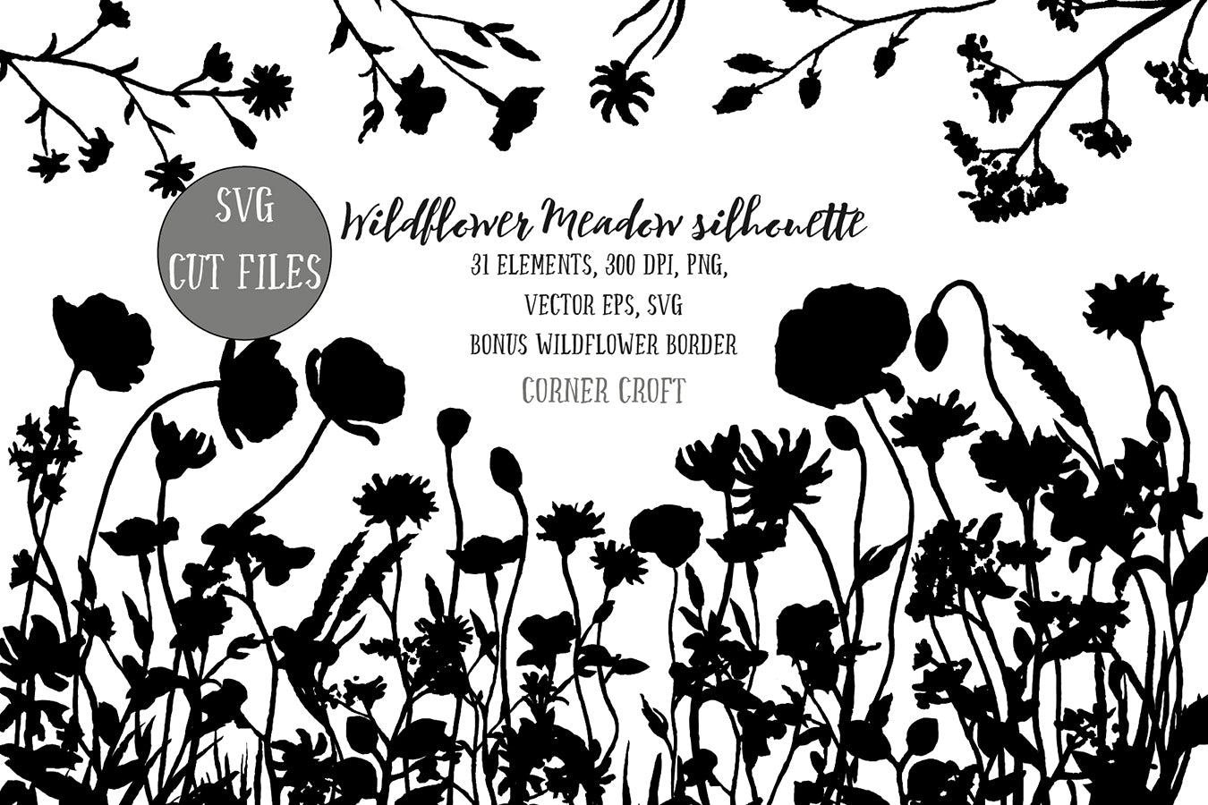 Free Free 216 Wildflower Silhouette Svg Free SVG PNG EPS DXF File