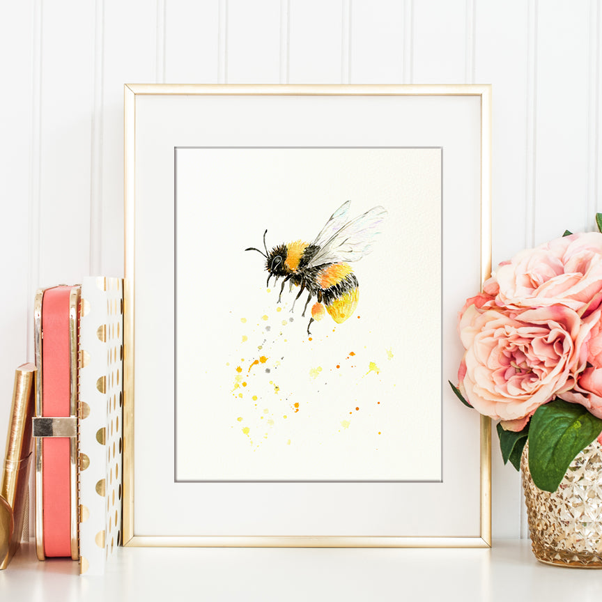 Watercolor Honey Bees Clipart Bee Items Download Instant 