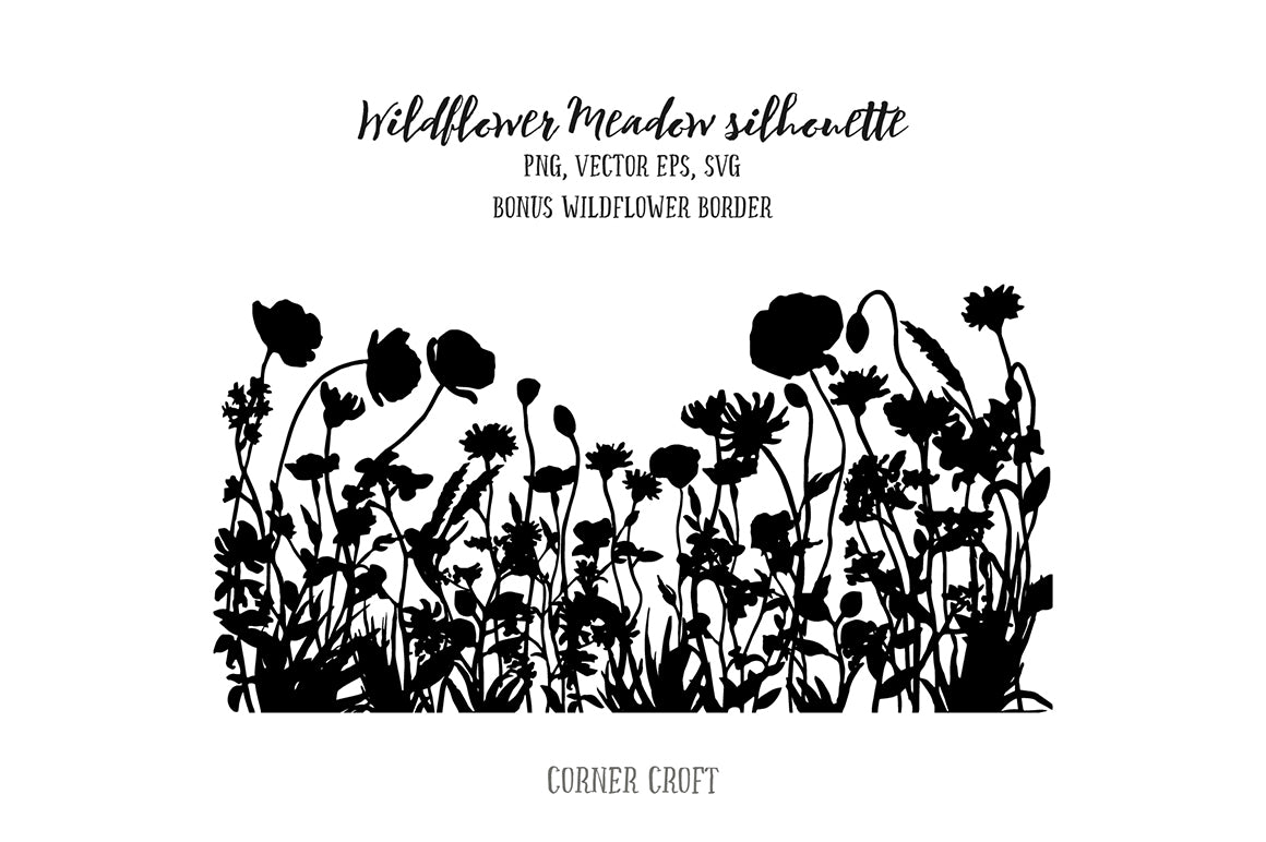 Download Wildflower meadow silhouette PNG, SVG AND EPS for instant ...