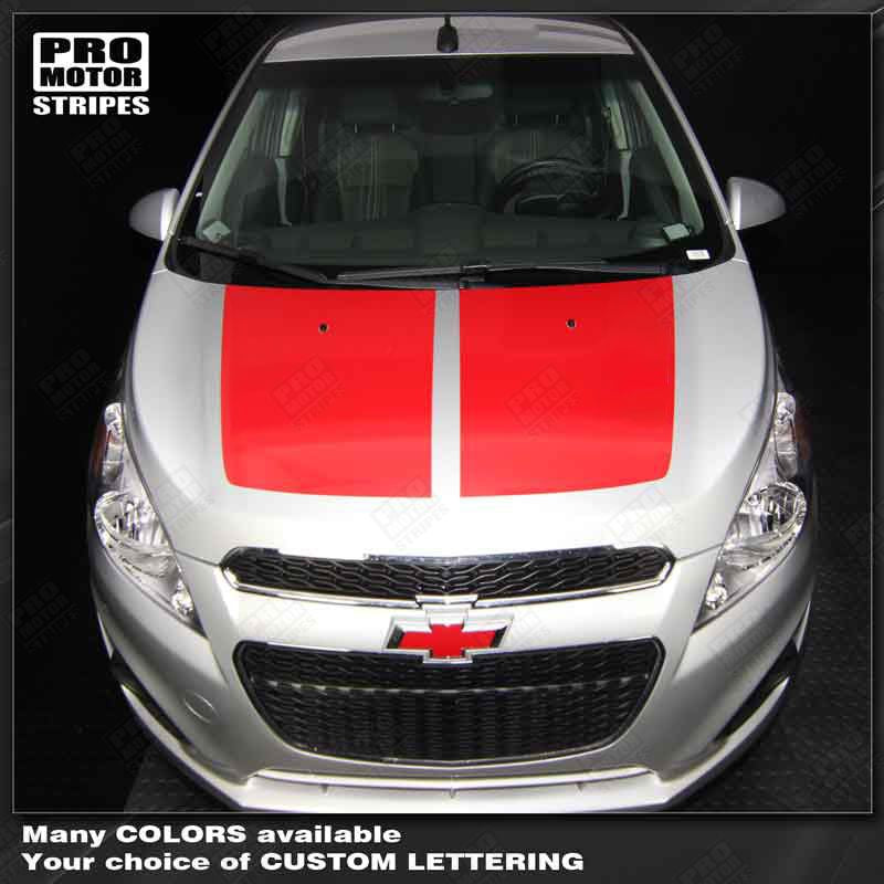 Chevrolet Spark 2013-2015 Hood Stripes with Custom Lettering 122551589 ...