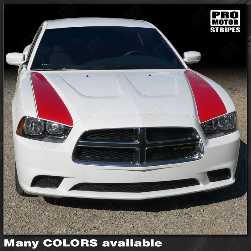 Dodge Charger 2011-2014 Racing Hood Side Accent Stripes 132229430436 ...