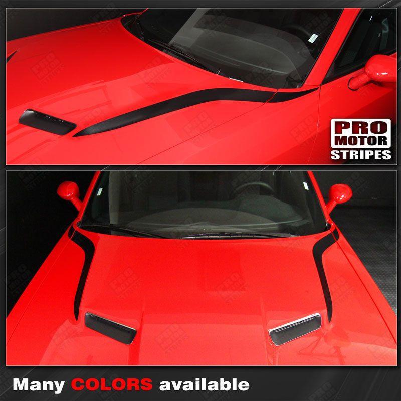 Dodge Challenger 2008-2023 Hood Cowl Side Accent Stripes