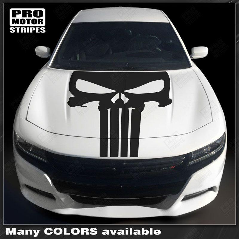 Dodge Charger 2015-2019 Punisher Style Hood Skull Decal Stripe 1527181 ...