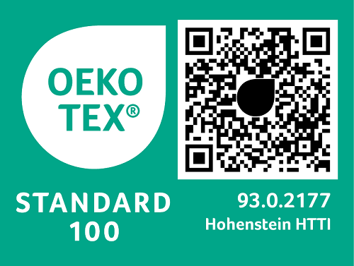 The raw materials we use are Oeko-tex certified!