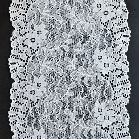  Cotton | Elastic | Width 16 cm | S5668 | Color - White