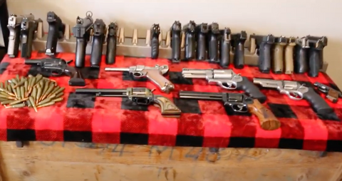 DIY Pistol Display Rack