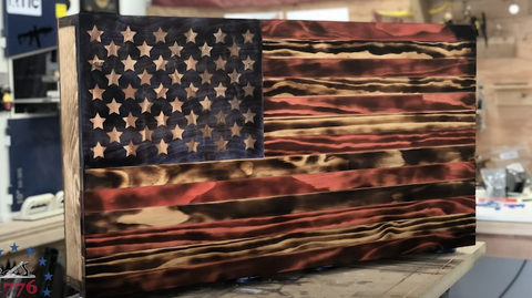 American Flag Gun Rack