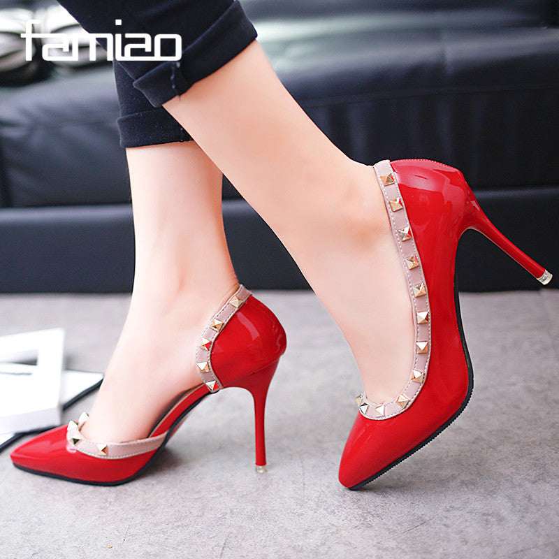 red bottom wedding heels