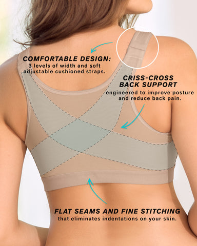 Women Posture Corrector Lift Up Bra Cross Back Bra Breathable