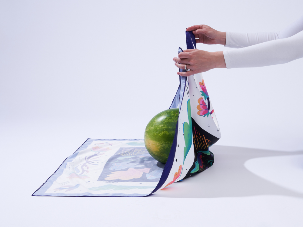 How to make a watermelon carrier with Furoshiki