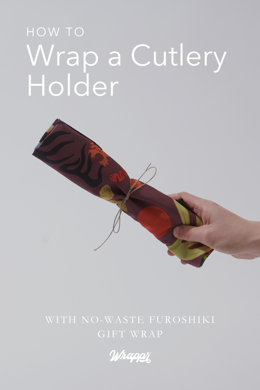 Wrappr Make a Cutlery Holder with Furoshiki Gift Wrap” width=