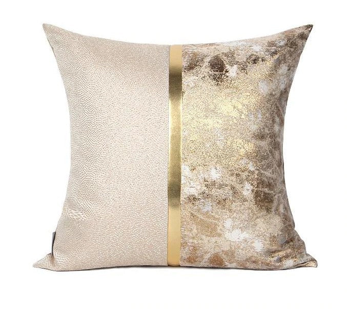 Light Gold Simple Modern Pillows, Modern Throw Pillow, Modern Sofa Pillows, Decorative Pillows for Living Room