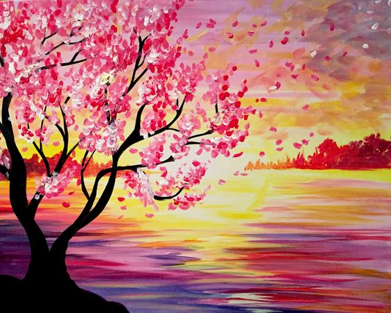 abstract tree paintings