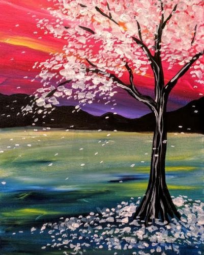 painting ideas canvas trees