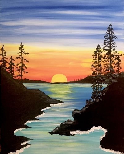 30 Easy Acrylic Painting Ideas for Beginners, Easy Landscape Paintings, Easy nature painting ideas, beginner's painting