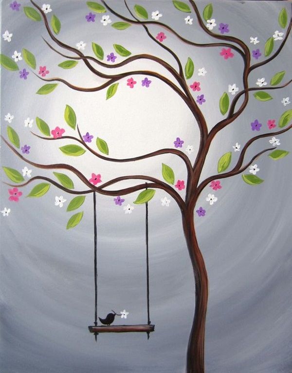 Beautiful Tree Painting Ideas for Beginners, Simple Acrylic Abstract Painting Ideas, Easy Landscape Painting Ideas