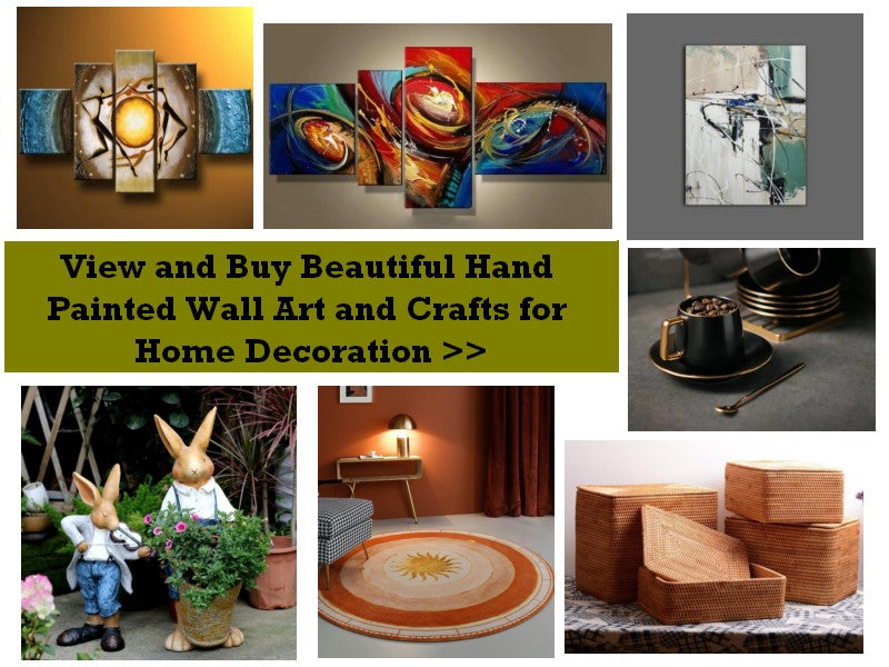 View and buy beautiful hand painted wall art and crafts for home decoration