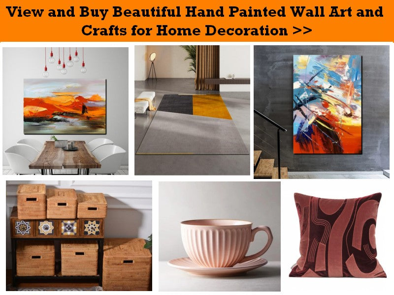 View and buy beautiful hand painted wall art and crafts for home decoration